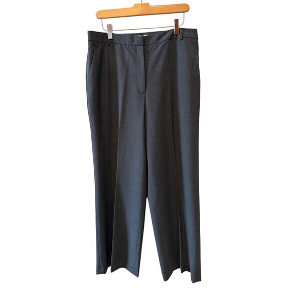 Brooks Brothers Pants - Brooks Brothers 346 Wide Leg Stretch Wool Trousers Gray 12